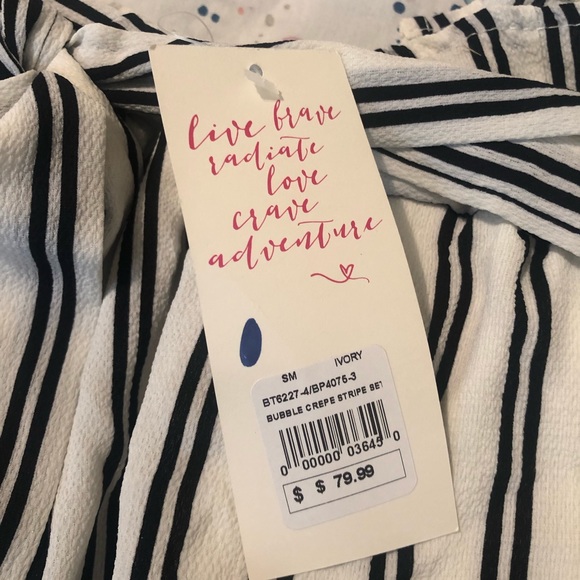 Bubble Crepe Striped Wide Leg - Picture 3 of 3